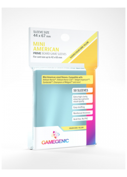 Gamegenic Board Game Sleeves: 44x67mm Prime Mini American - Color Code: Yellow